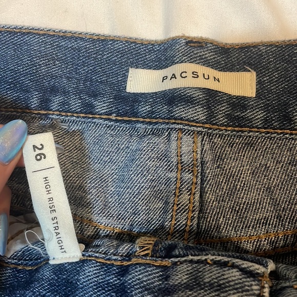 High rise straight leg ripped jeans pacsun size 26 - Picture 3 of 3